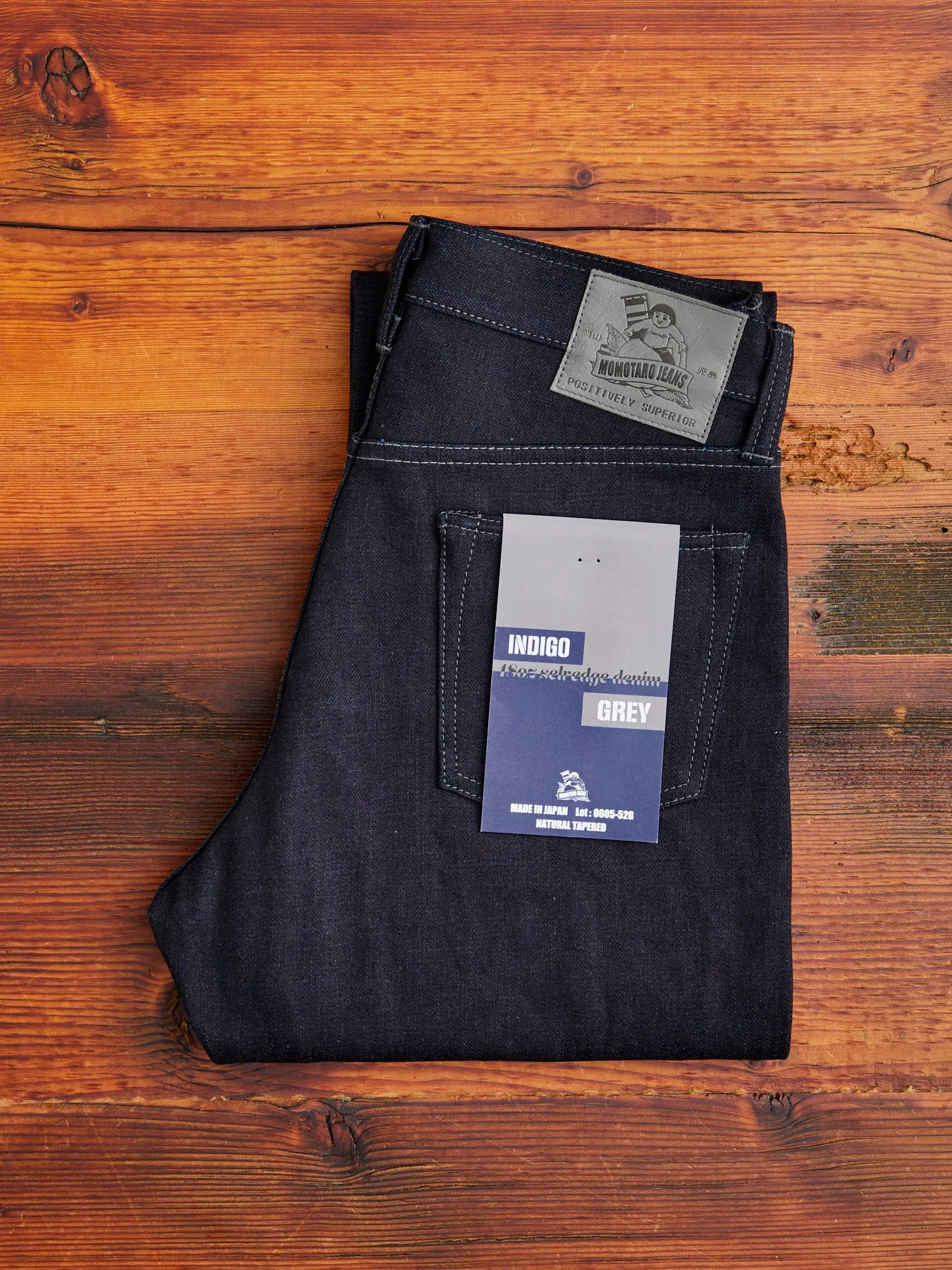 0605-52G "Indigo x Grey" 18oz Selvedge Denim - Natural Tapered Fit