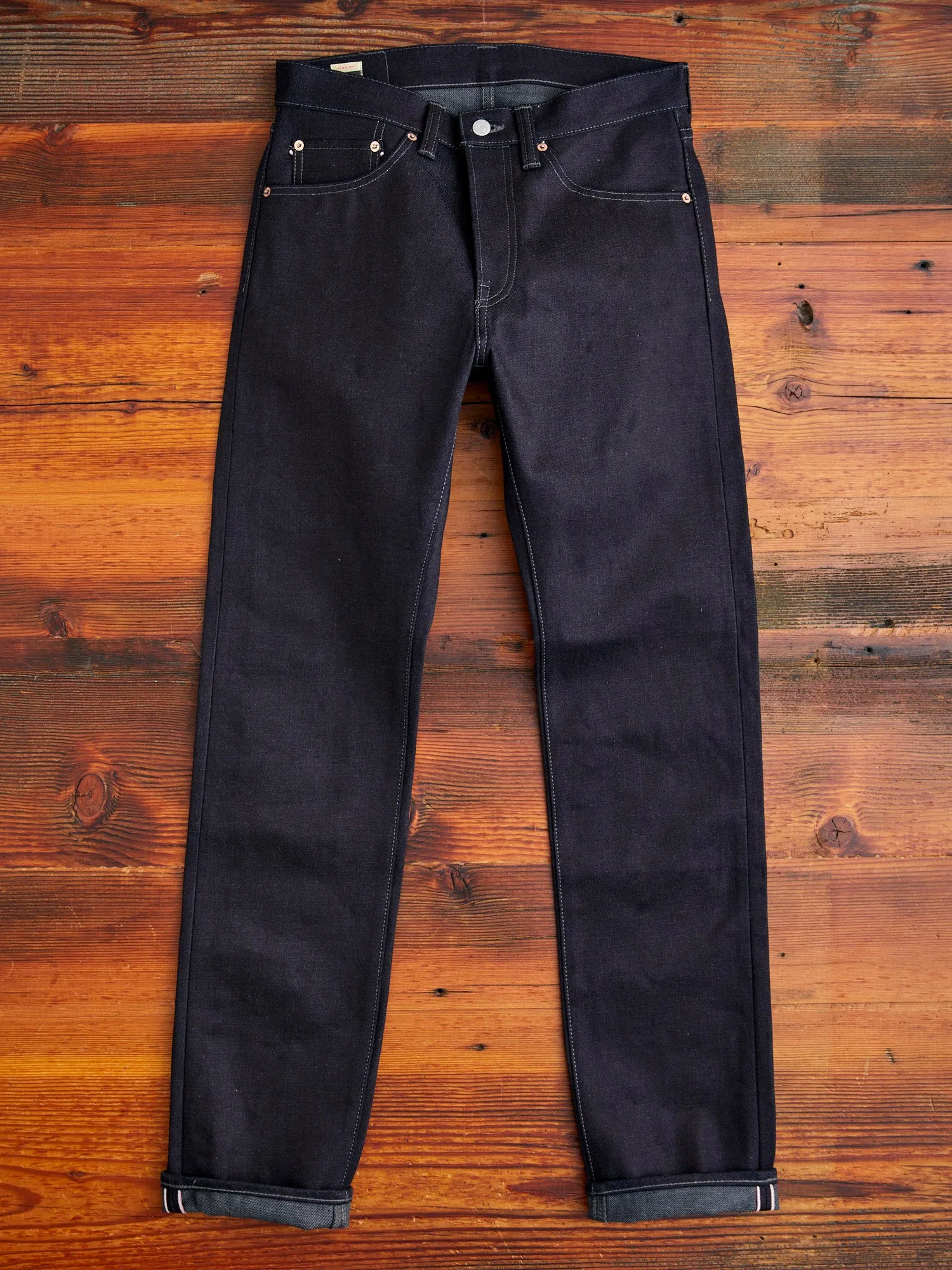 0605-52G "Indigo x Grey" 18oz Selvedge Denim - Natural Tapered Fit