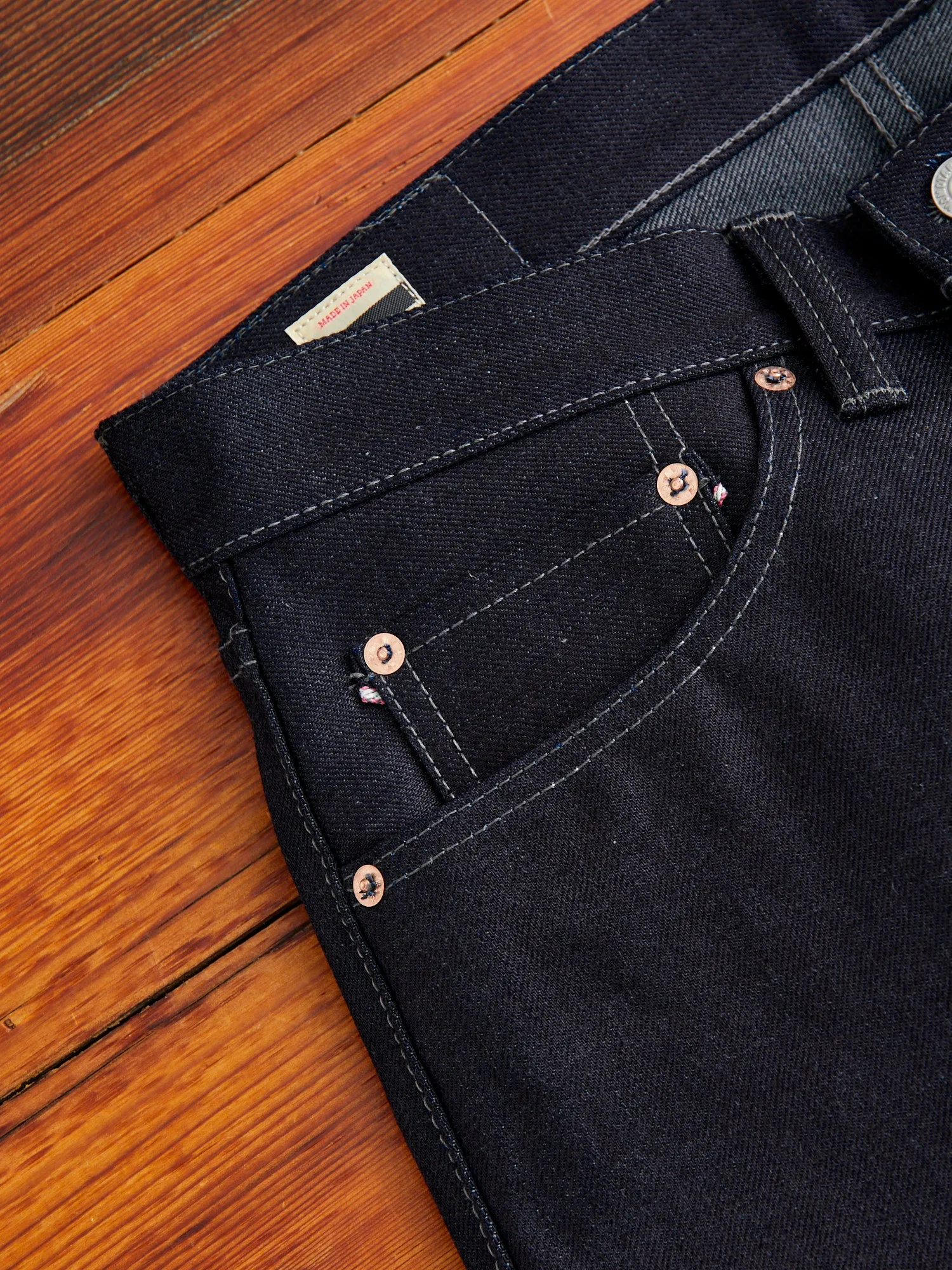 0605-52G "Indigo x Grey" 18oz Selvedge Denim - Natural Tapered Fit