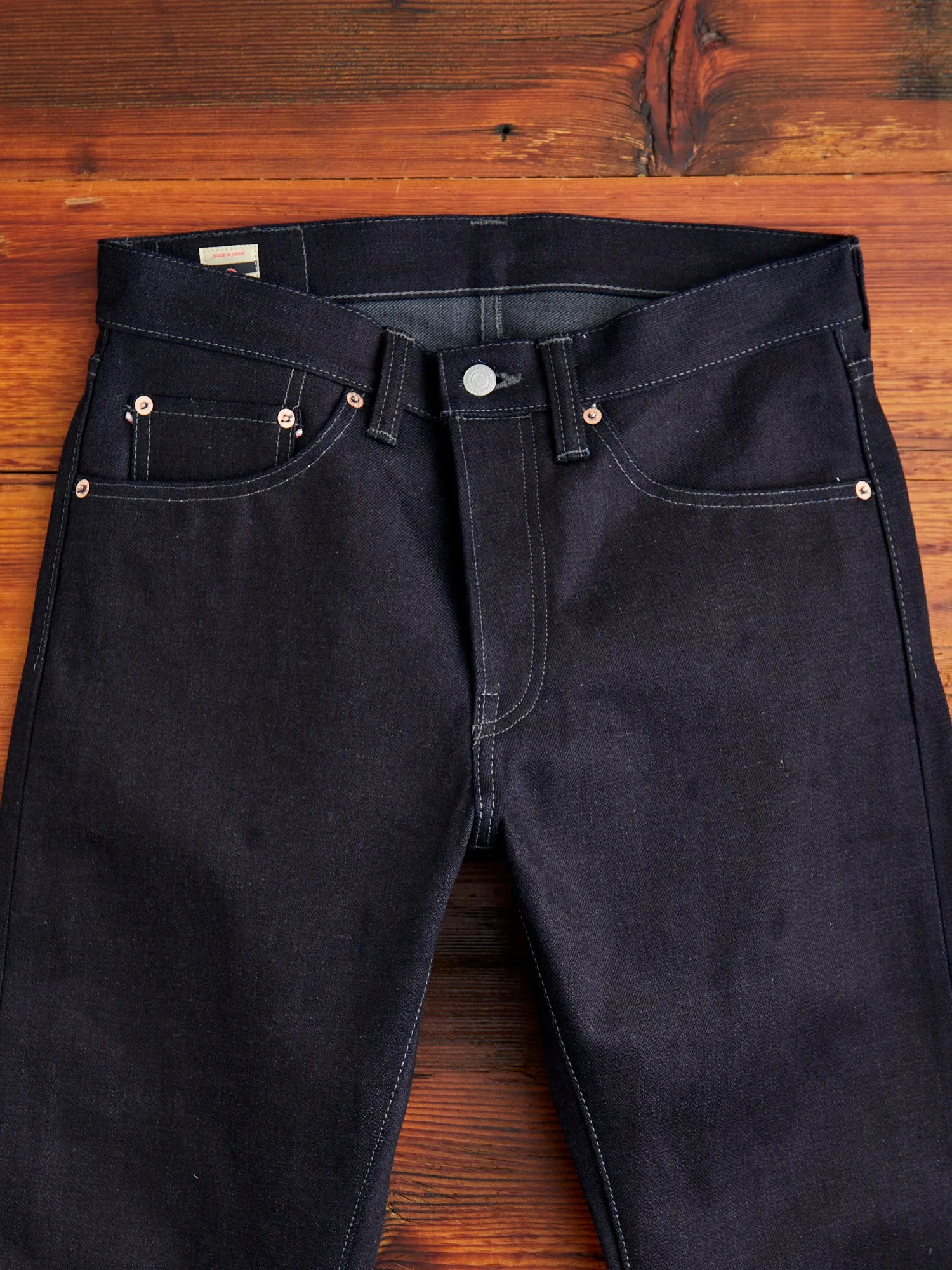 0605-52G "Indigo x Grey" 18oz Selvedge Denim - Natural Tapered Fit