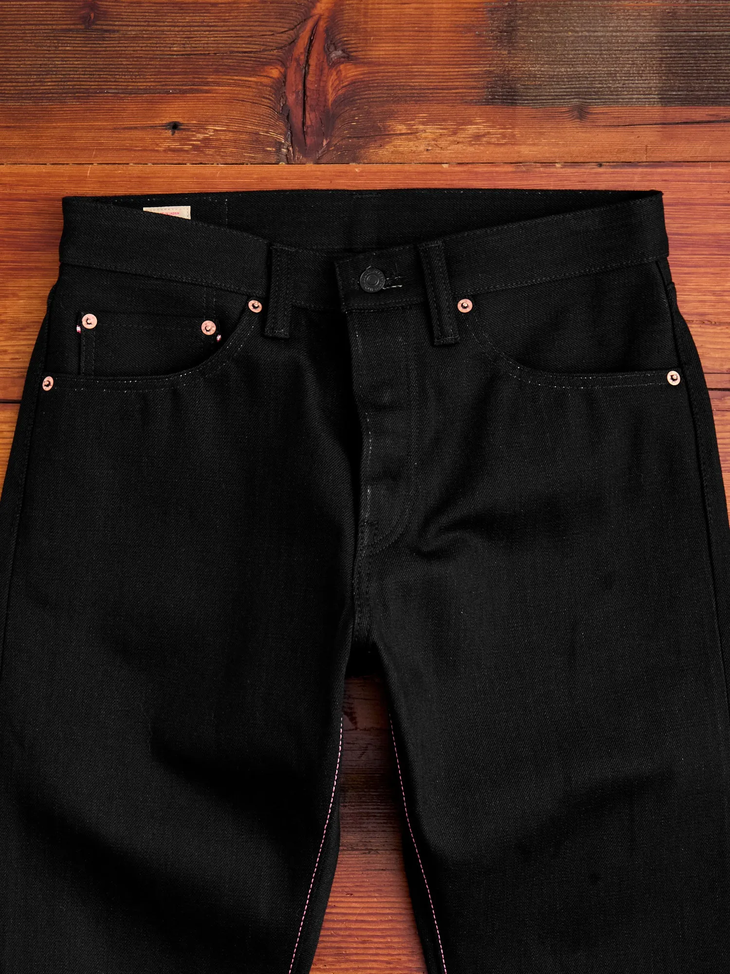 0605-B 15.7oz Black Selvedge Denim - Natural Tapered Fit