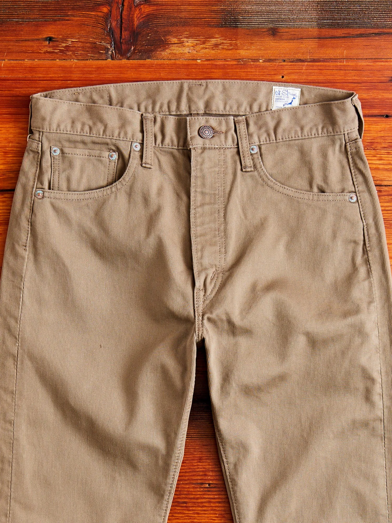 107 Ivy Fit Cotton Pique Pants in Dusty Olive