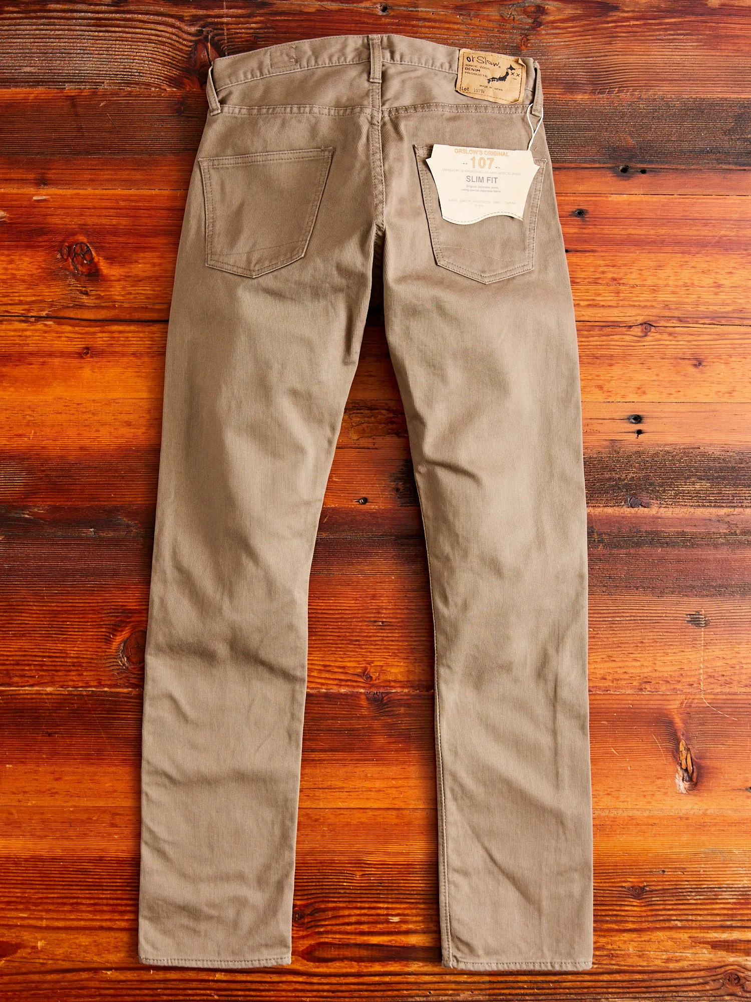 107 Ivy Fit Cotton Pique Pants in Dusty Olive