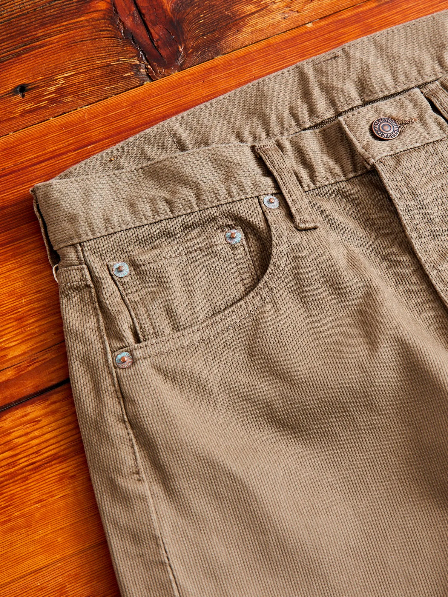 107 Ivy Fit Cotton Pique Pants in Dusty Olive