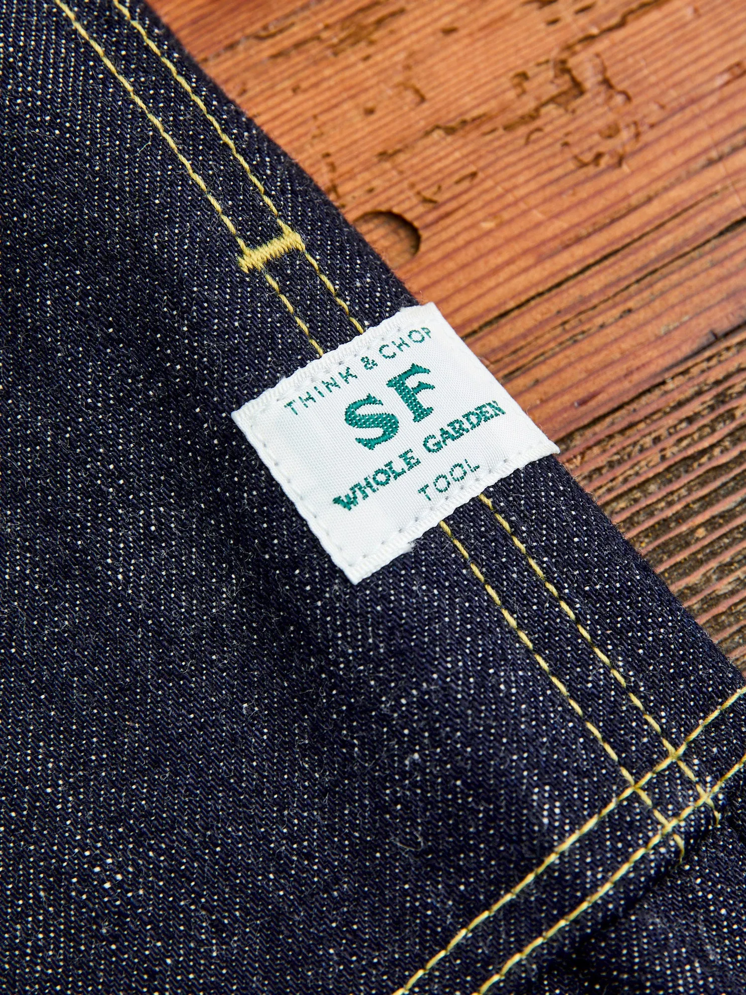 14oz Selvedge Denim Fall Leaf R Pants in Indigo