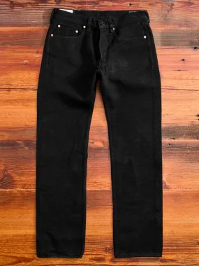 1877S "Kurozome" 14oz Deep Black Selvedge Sashiko Pants - Slim Straight Fit