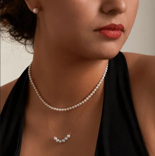 18K Gold Classic Smile Pearl Necklace