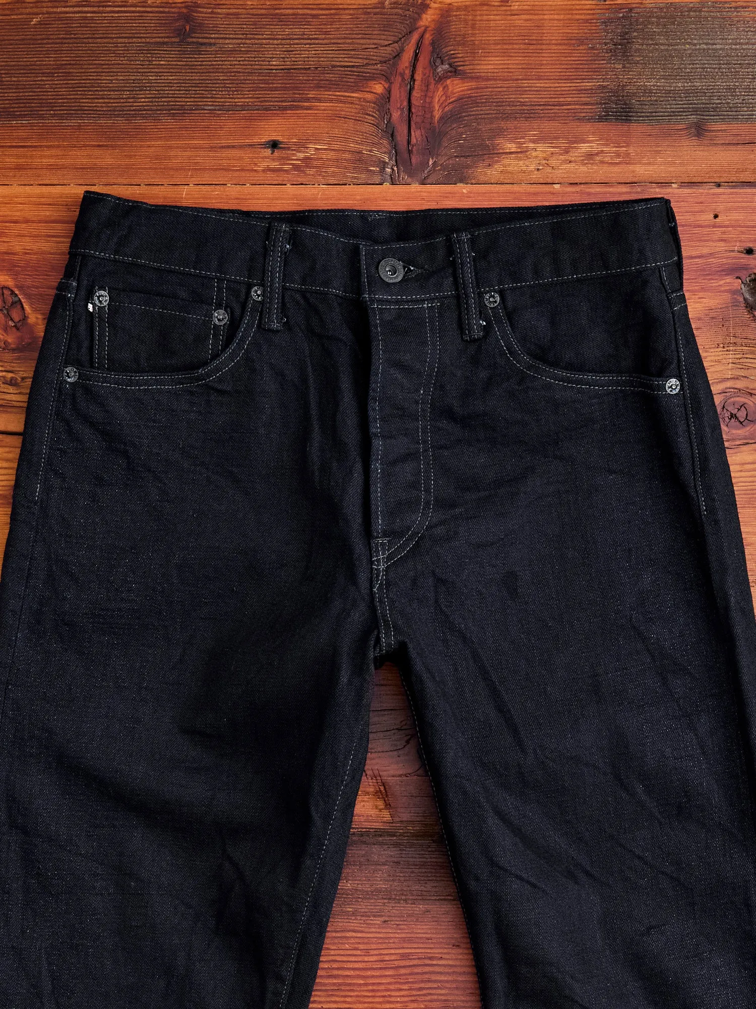 246-14BLK "Indigo Black" 14oz Selvedge Denim - Clean Straight Fit