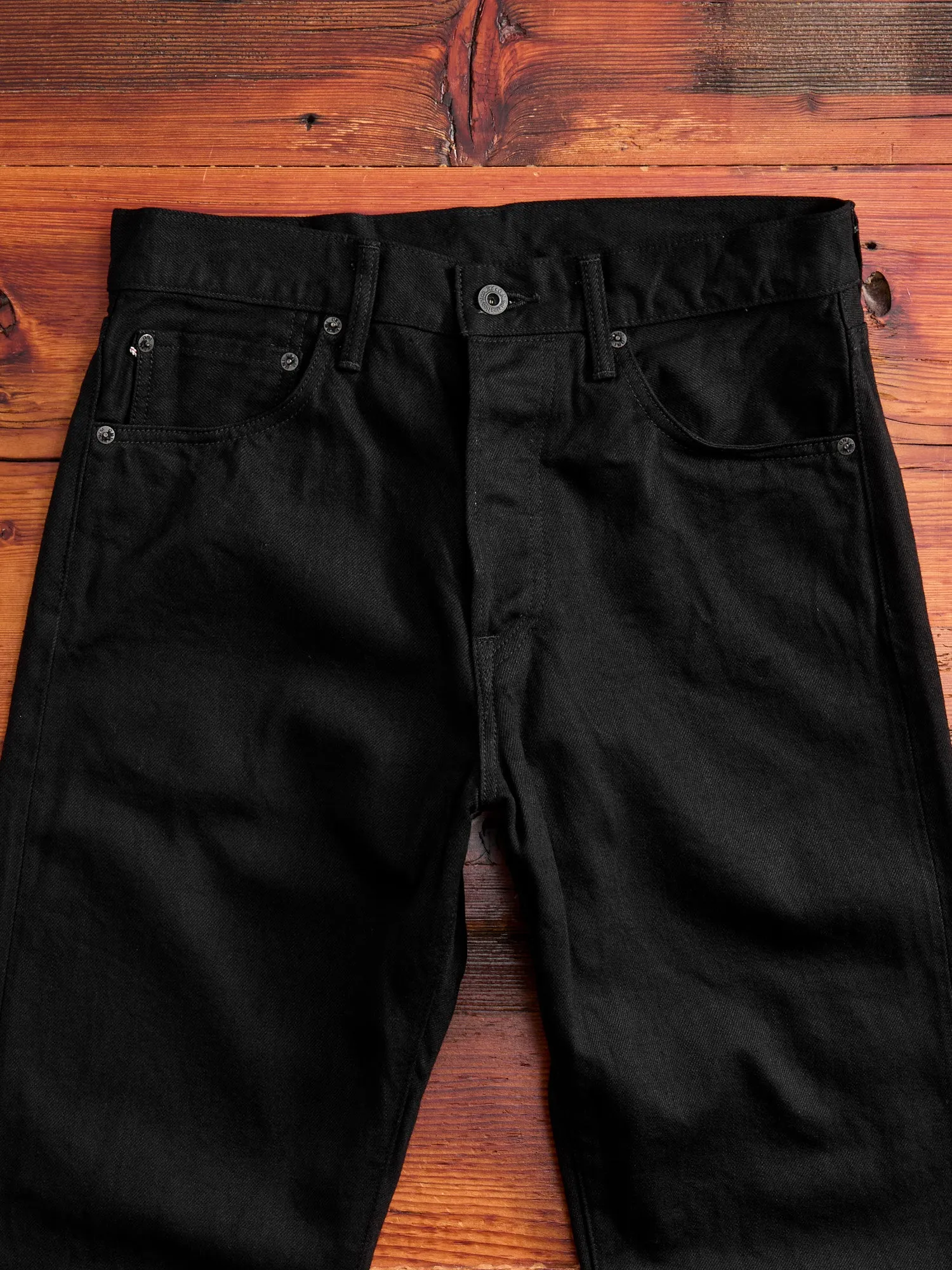 286-13BK "Jet Black" 13oz Selvedge Denim - Clean Straight Fit