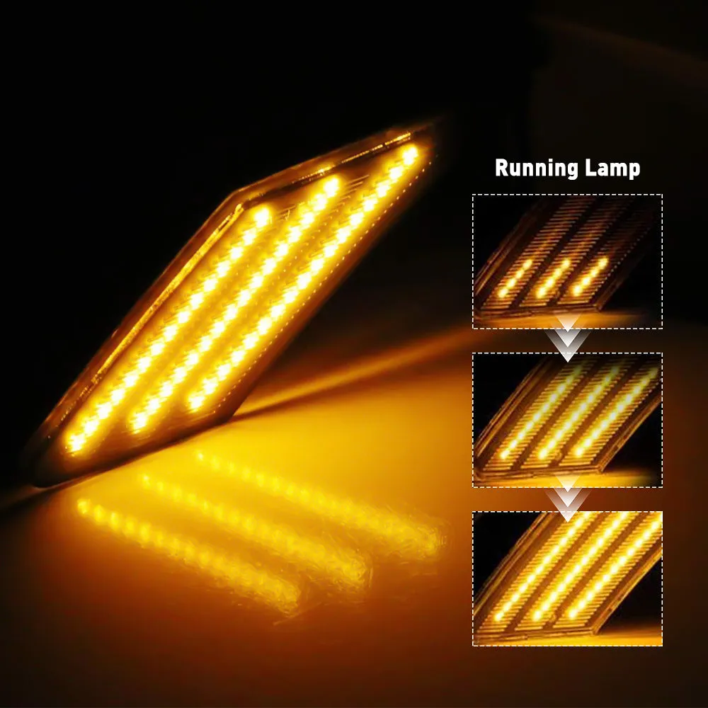 3 Rows LED Strips Dynamic LED Side Marker Lights For 13-20 Subaru BRZ, 13-16 Scion FRS, 17-20 Toyota 86