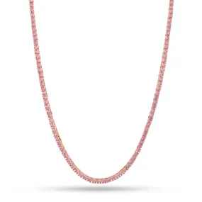 3mm Pink Tennis Chain