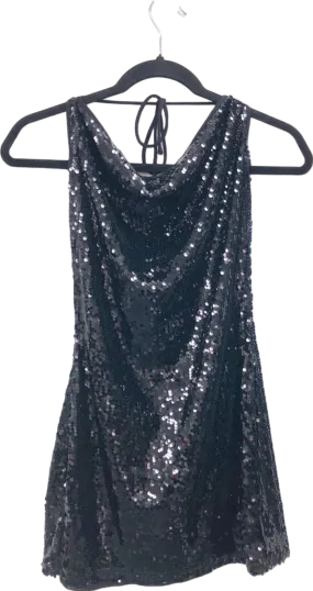 4th Reckless Black Sequin Mini Dress UK 6