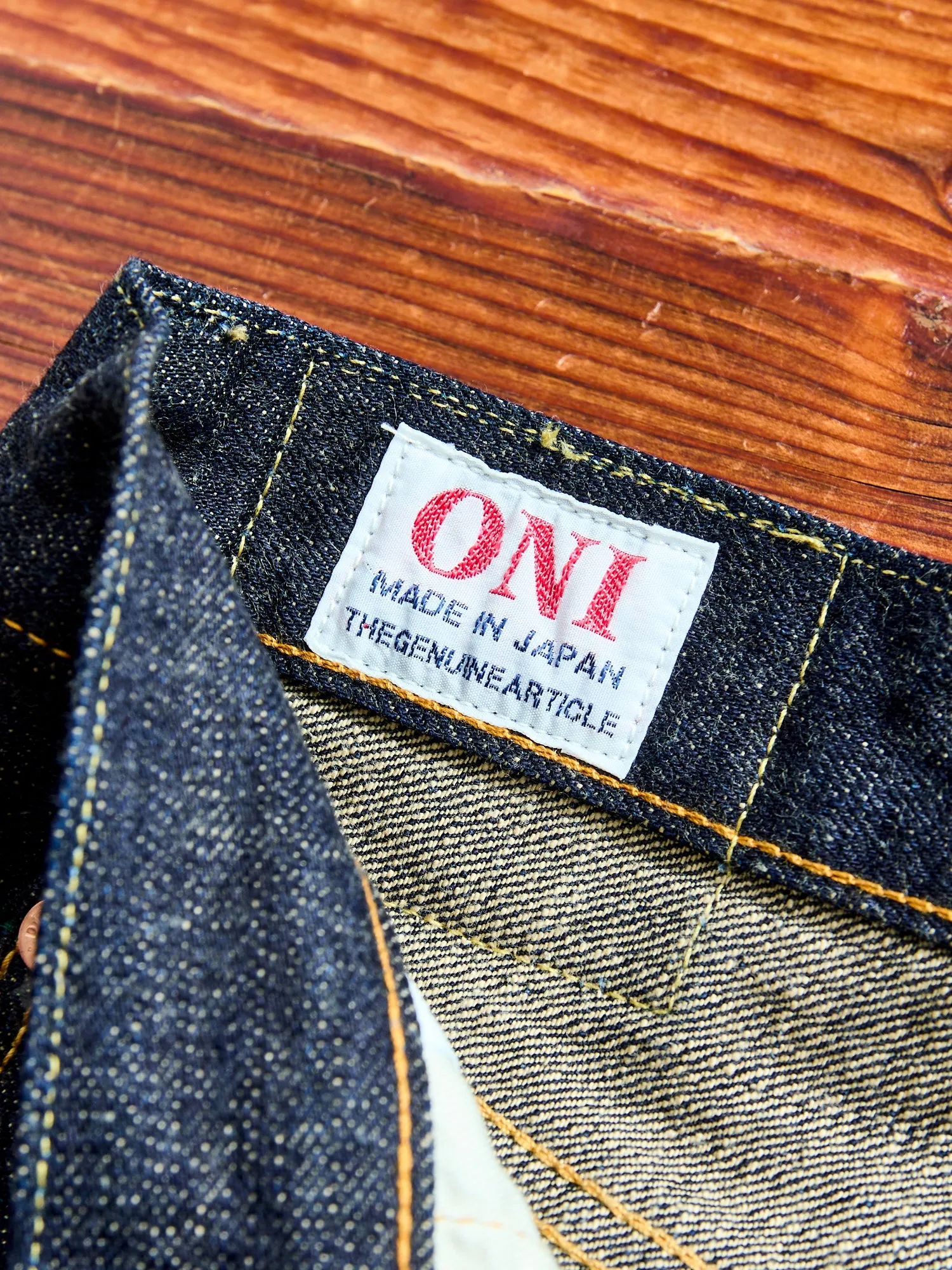 622-14KBE "Blue Oni" Indigo Beige 14oz Selvedge Denim - Relaxed Tapered