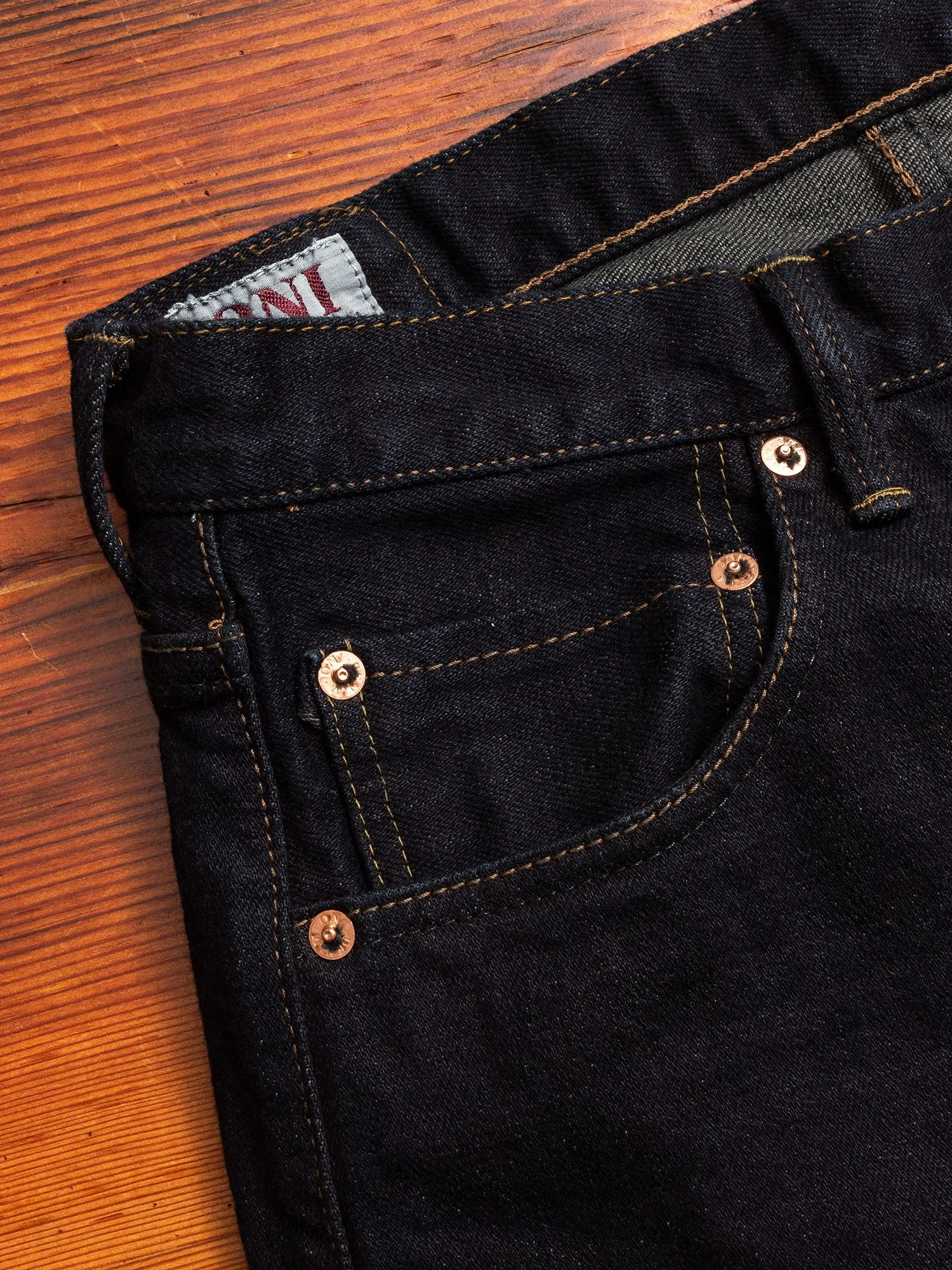 665S-DGY "Charcoal Overdye" 15oz Stretch Selvedge Denim - Relaxed Tapered Fit