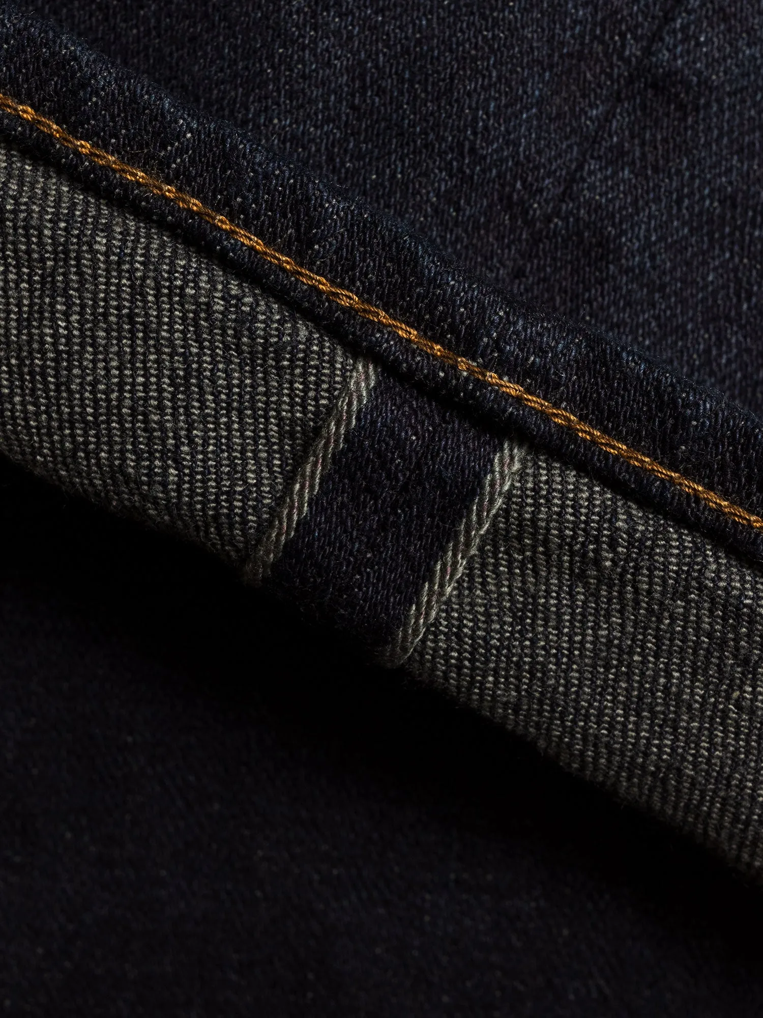 922S-DGY "Charcoal Overdye" 15oz Stretch Selvedge Denim - High Tapered Fit