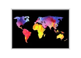 Abstract World Map | Canvas Wall Art Print