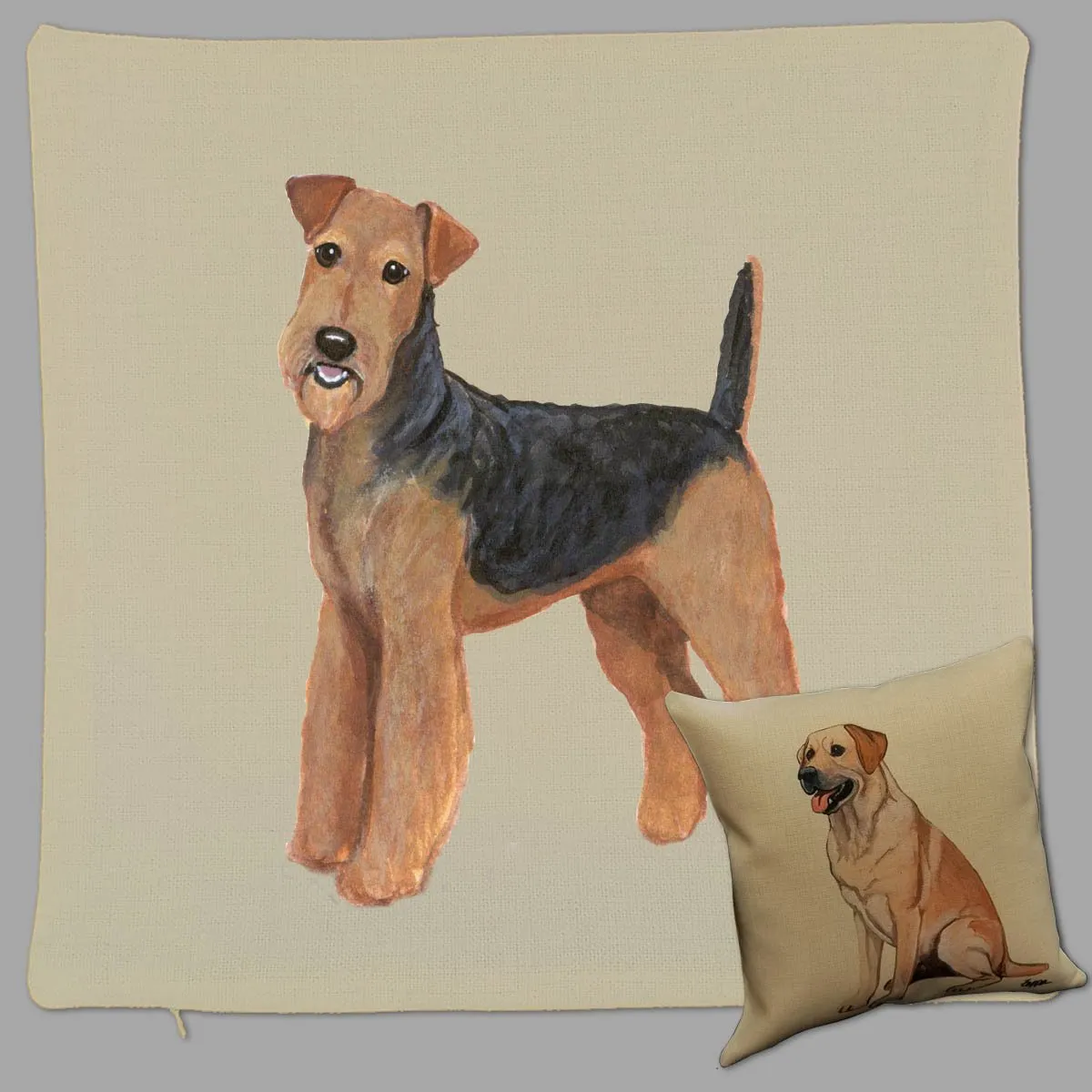 Airedale Terrier Pillow Cover