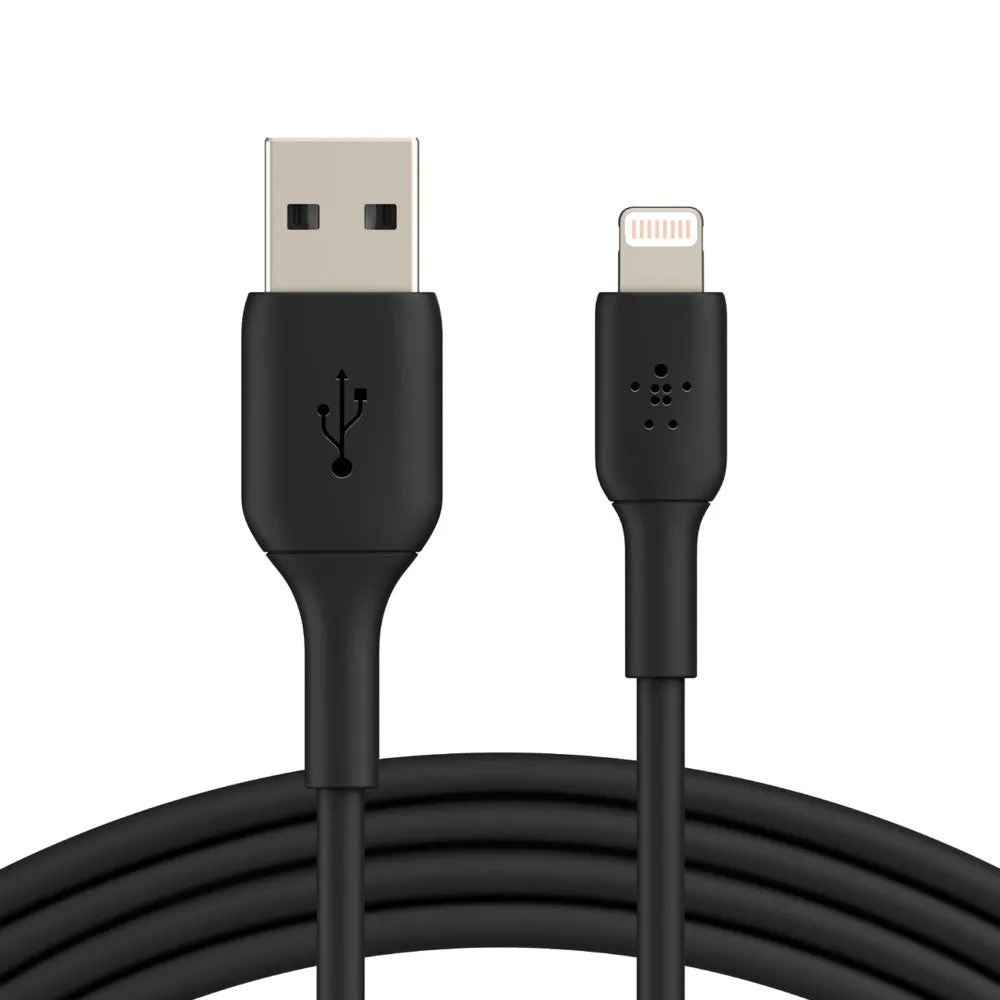 Belkin Boost Charge 2 Meter Lightning to USB-A Cable for iPhones - Black