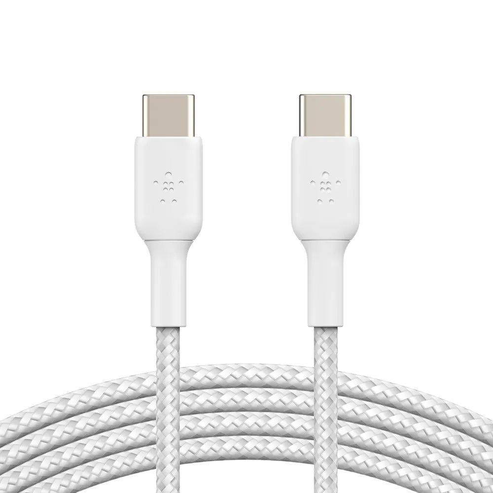 Belkin Boost Charge Braided 1 Meter USB-C to USB-C Cable - White