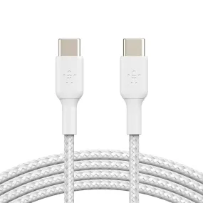 Belkin Boost Charge Braided 1 Meter USB-C to USB-C Cable - White