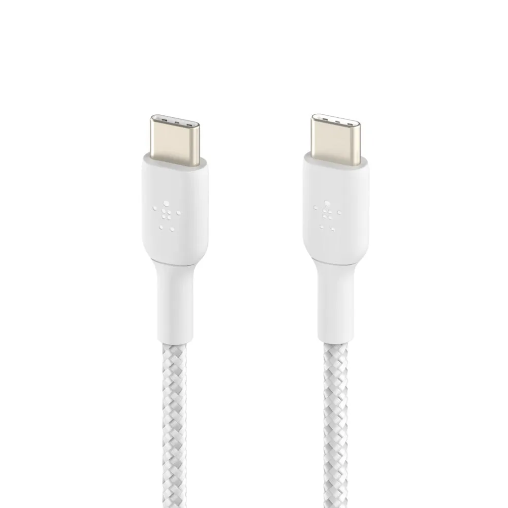 Belkin Boost Charge Braided 1 Meter USB-C to USB-C Cable - White