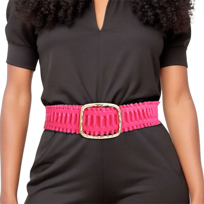 Belt Ruffled Wide Stretch for Women