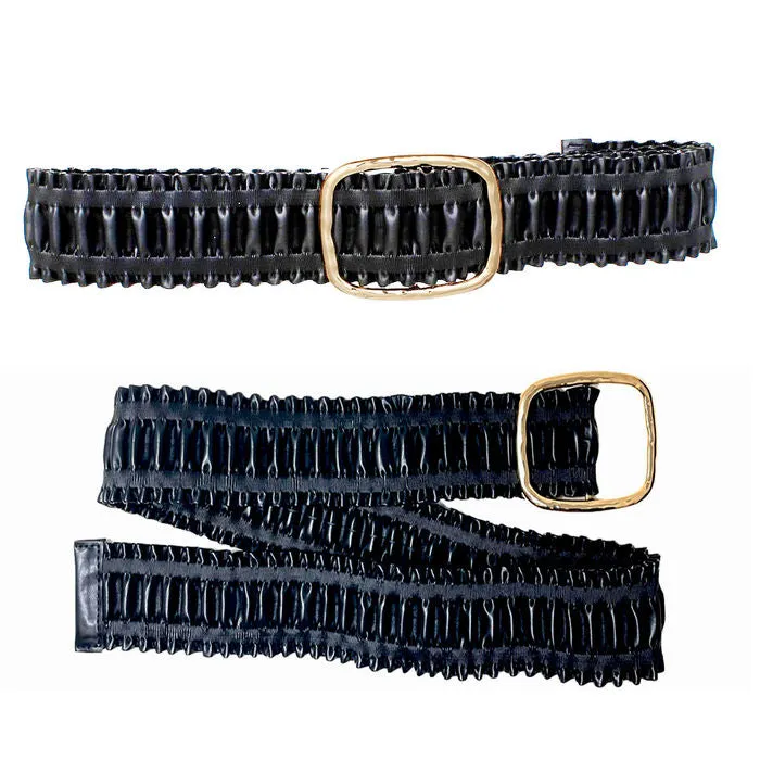 Belt Ruffled Wide Stretch for Women