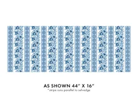 Benartex Bluesette 13445 54 Blue/White Floral Stripe By The Yard