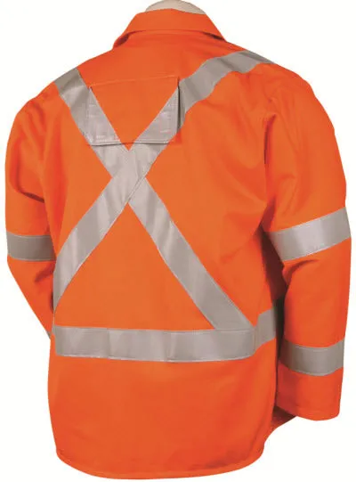 Black Stallion Welding Jacket - FR Orange w/Reflectives JF1012-OR