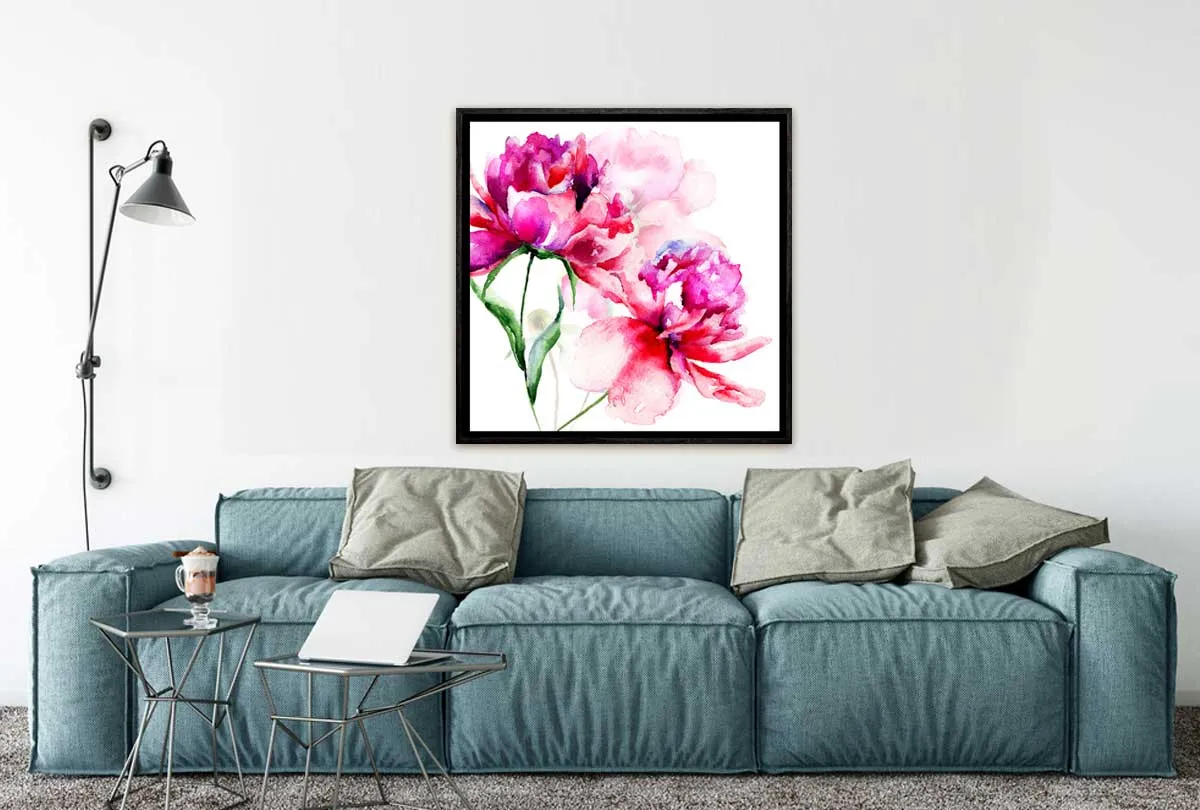 Bright Pink Bloom | Flower Canvas Wall Art Print