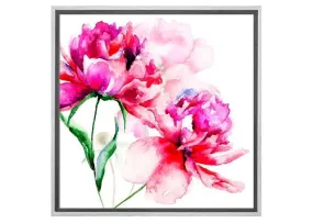 Bright Pink Bloom | Flower Canvas Wall Art Print