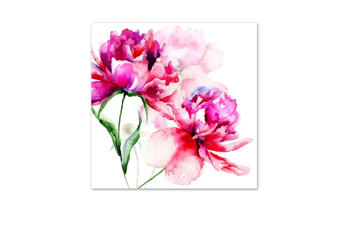 Bright Pink Bloom | Flower Canvas Wall Art Print