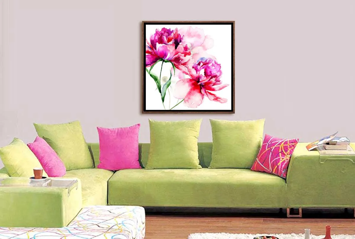 Bright Pink Bloom | Flower Canvas Wall Art Print