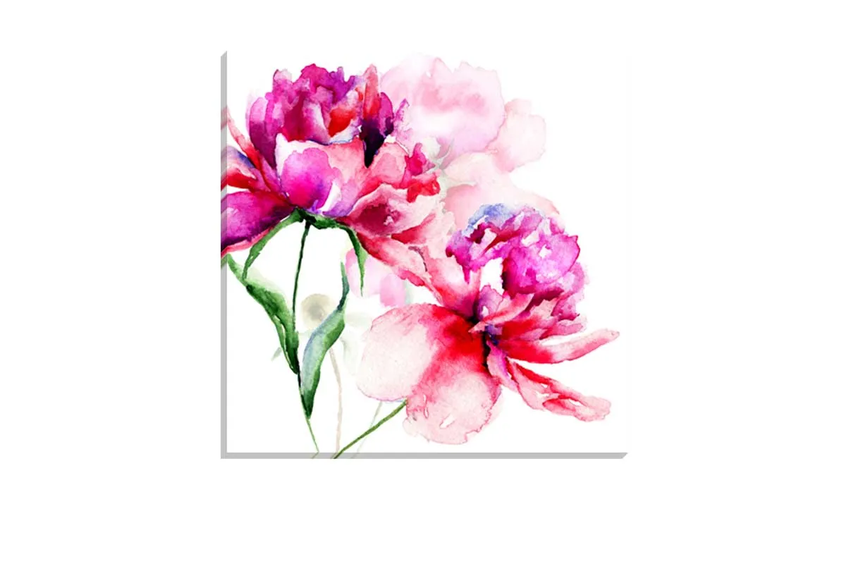 Bright Pink Bloom | Flower Canvas Wall Art Print