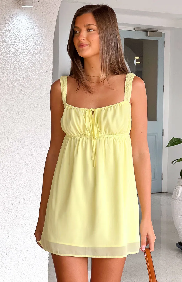 Brooke Yellow Mini Dress