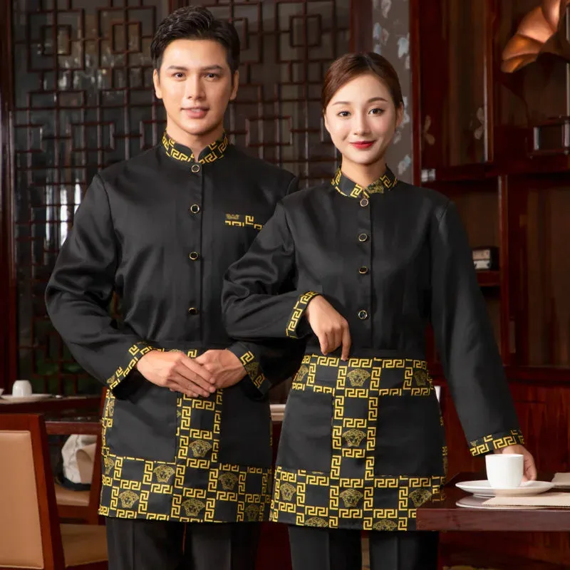 Cafe and Chinese Restaurant Waitress Uniform