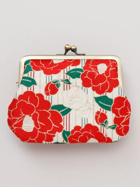 Camellia Stripe Twin GAMAGUCHI Purse