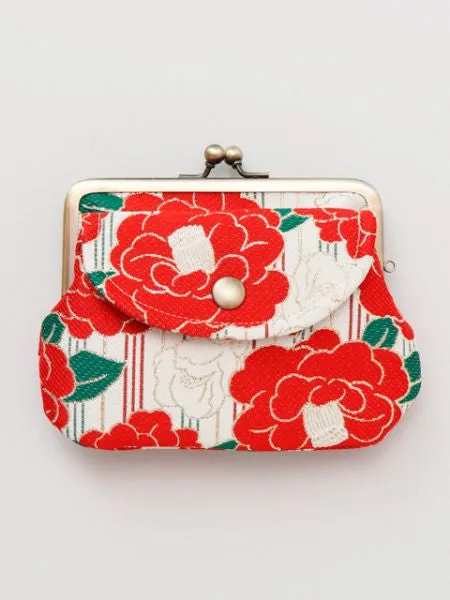 Camellia Stripe Twin GAMAGUCHI Purse