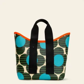 Carrysmall Medium Tote - Stripe Flower Calypso