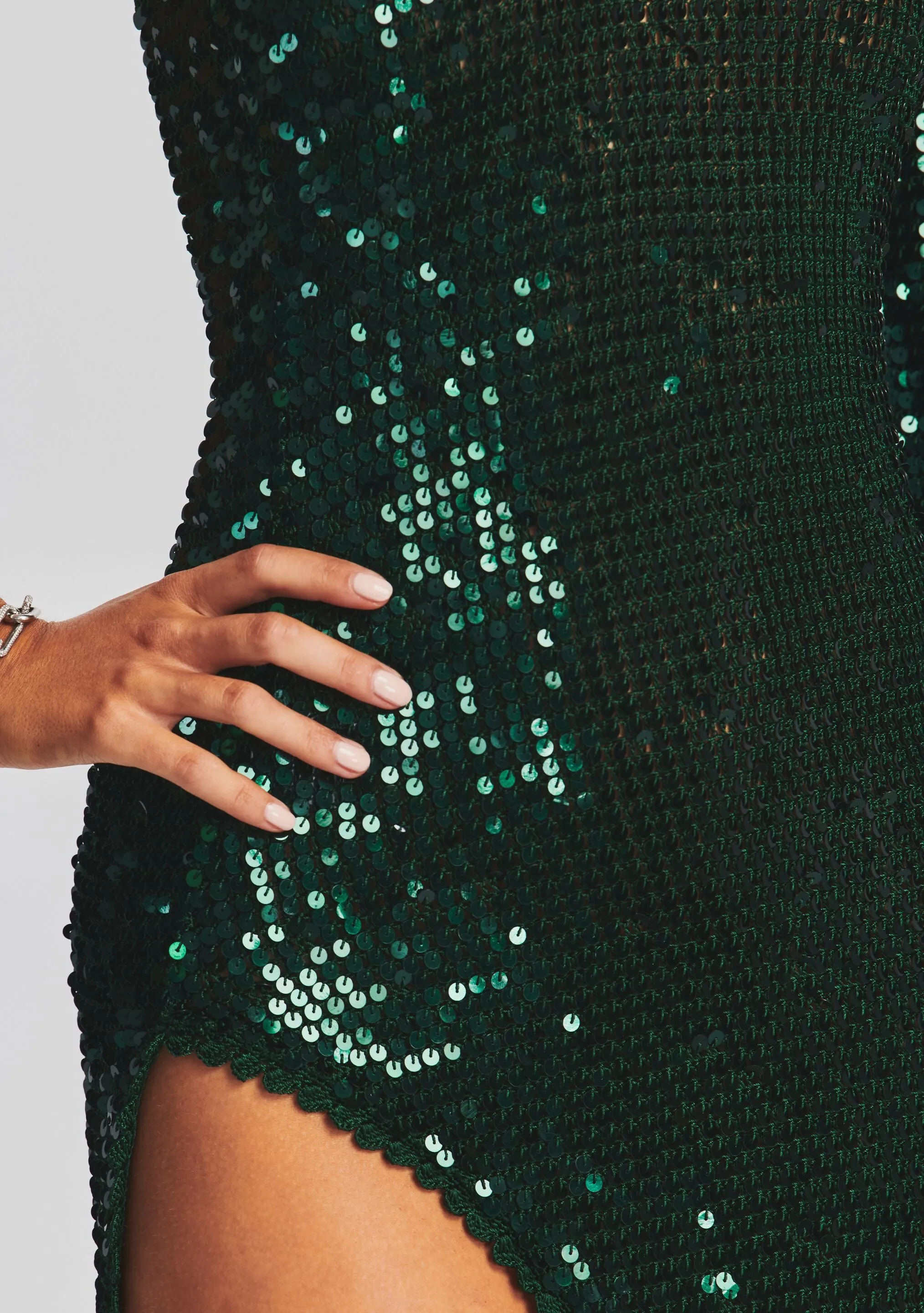 Celeste Sequin Crochet Dress