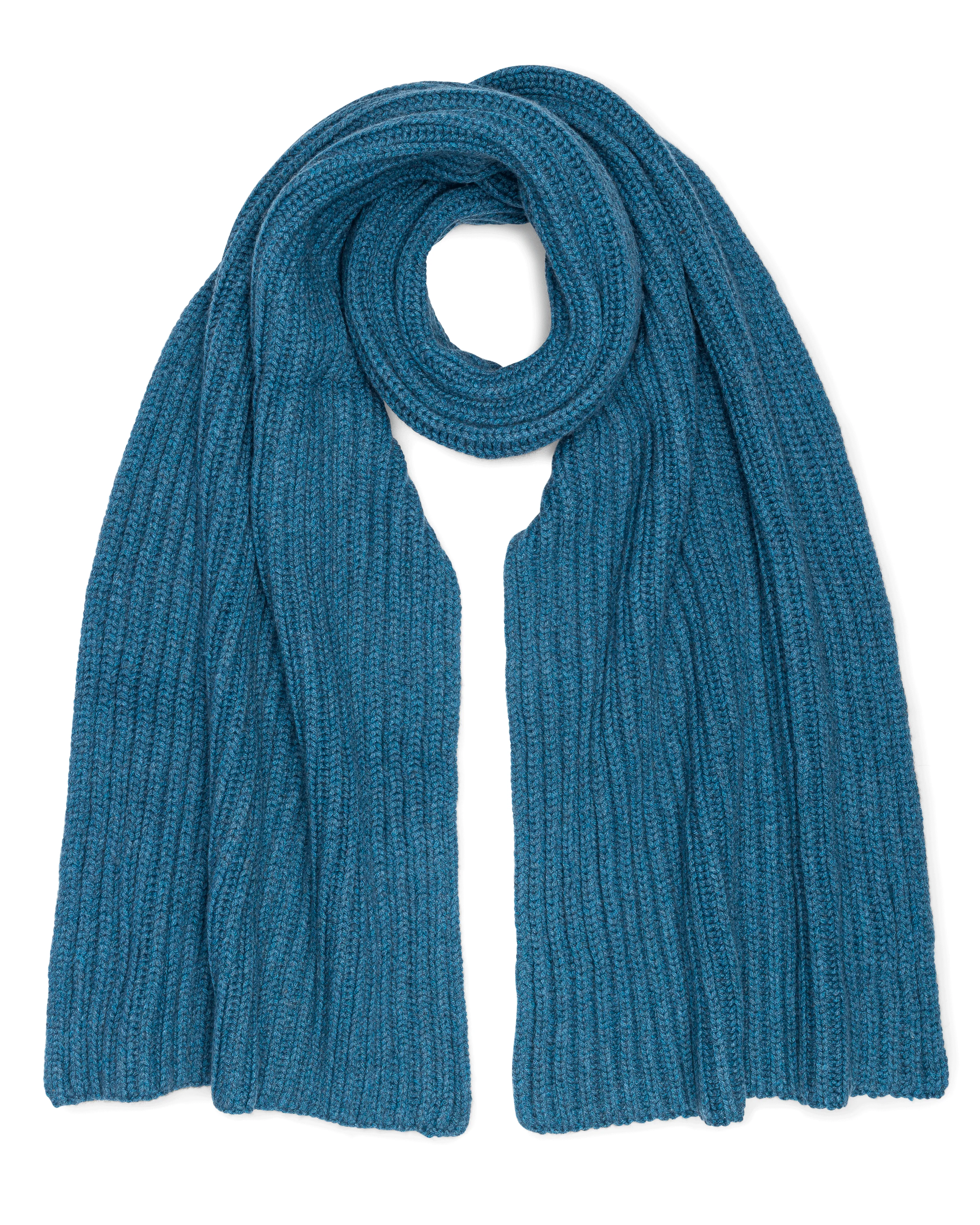 Chunky Ribbed Knit Cashmere Scarf