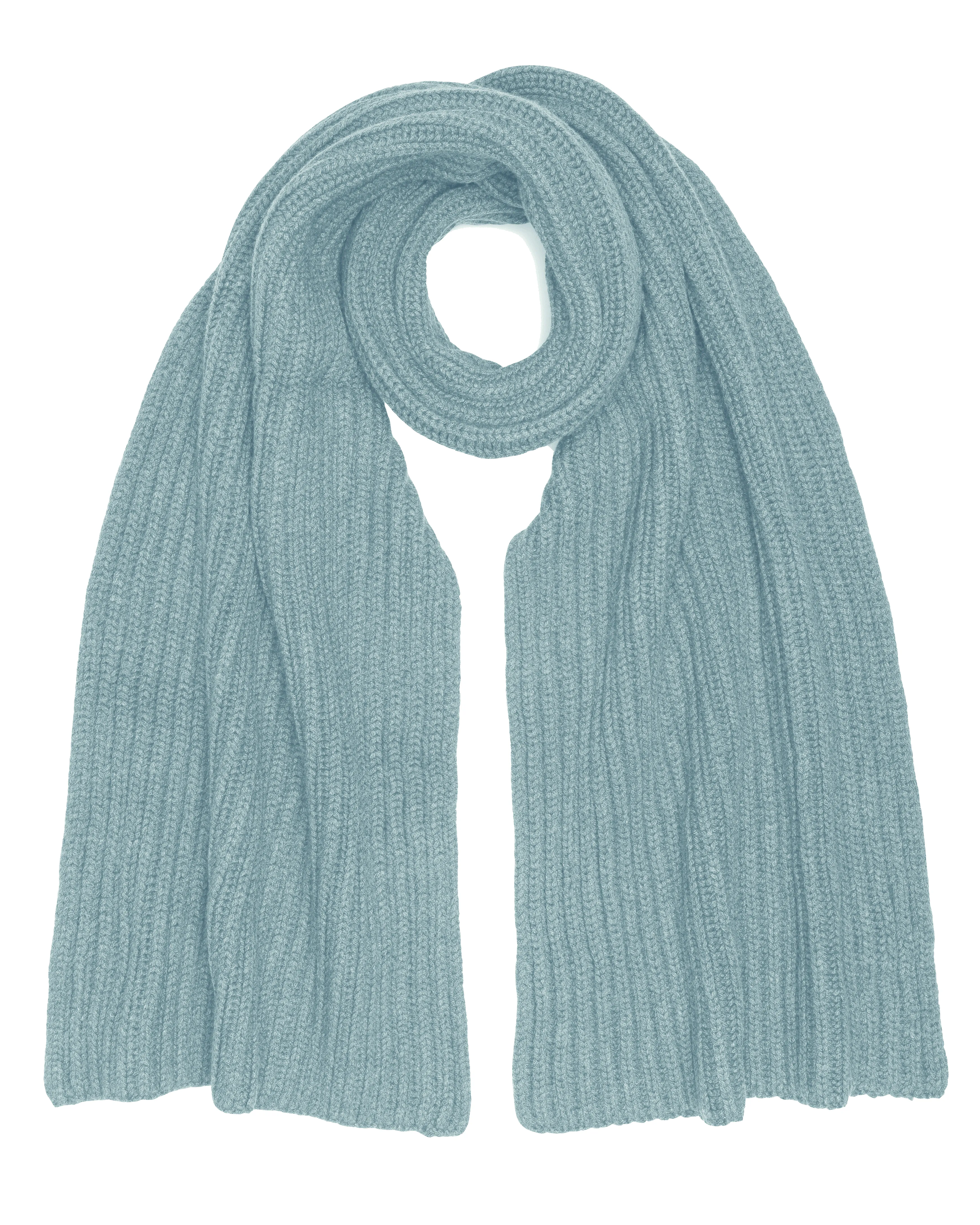 Chunky Ribbed Knit Cashmere Scarf