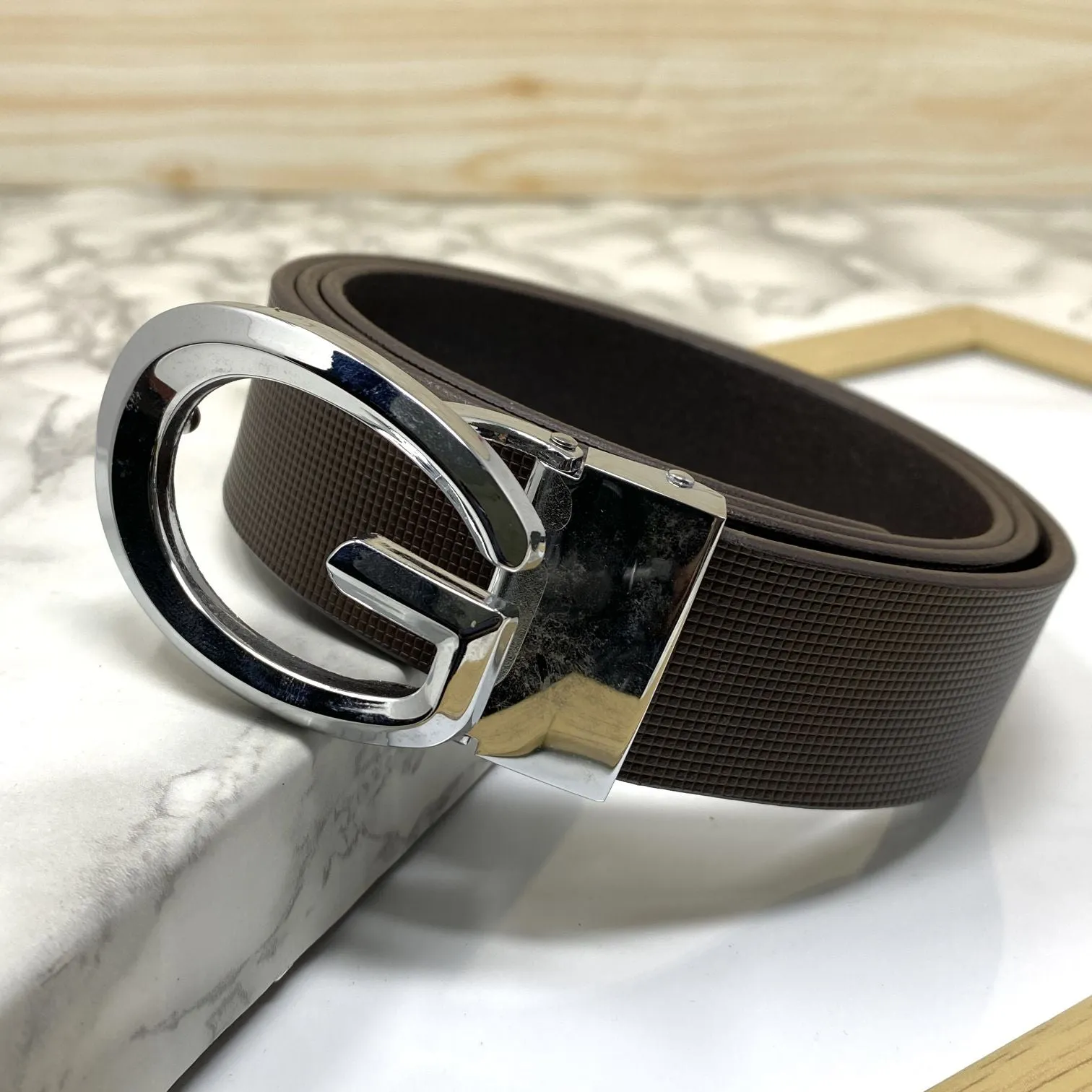 Classic G-Pattern Formal and Casual Leather Strap Belt -JonasParamount