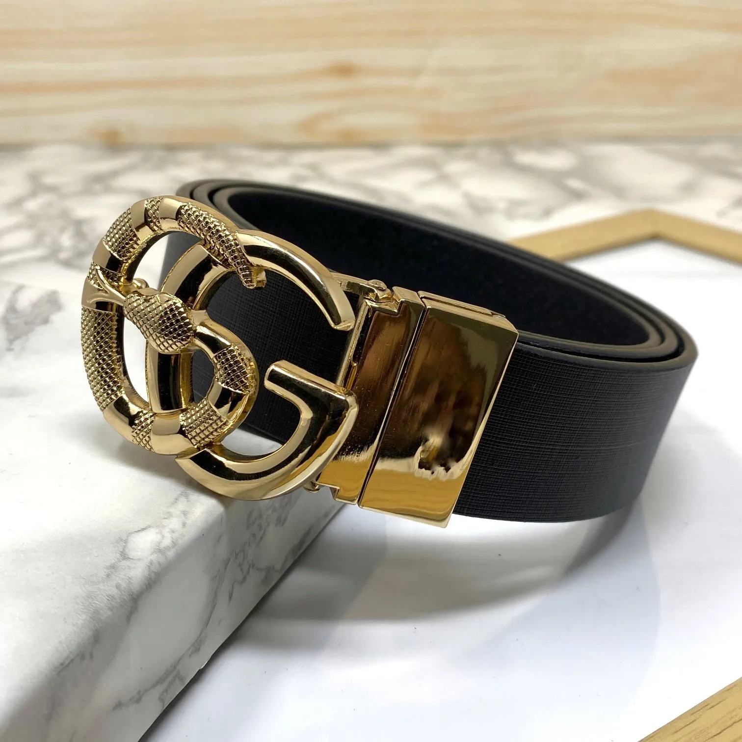 Classy Round Snake Design Leather Strap Belt-JoansParamount