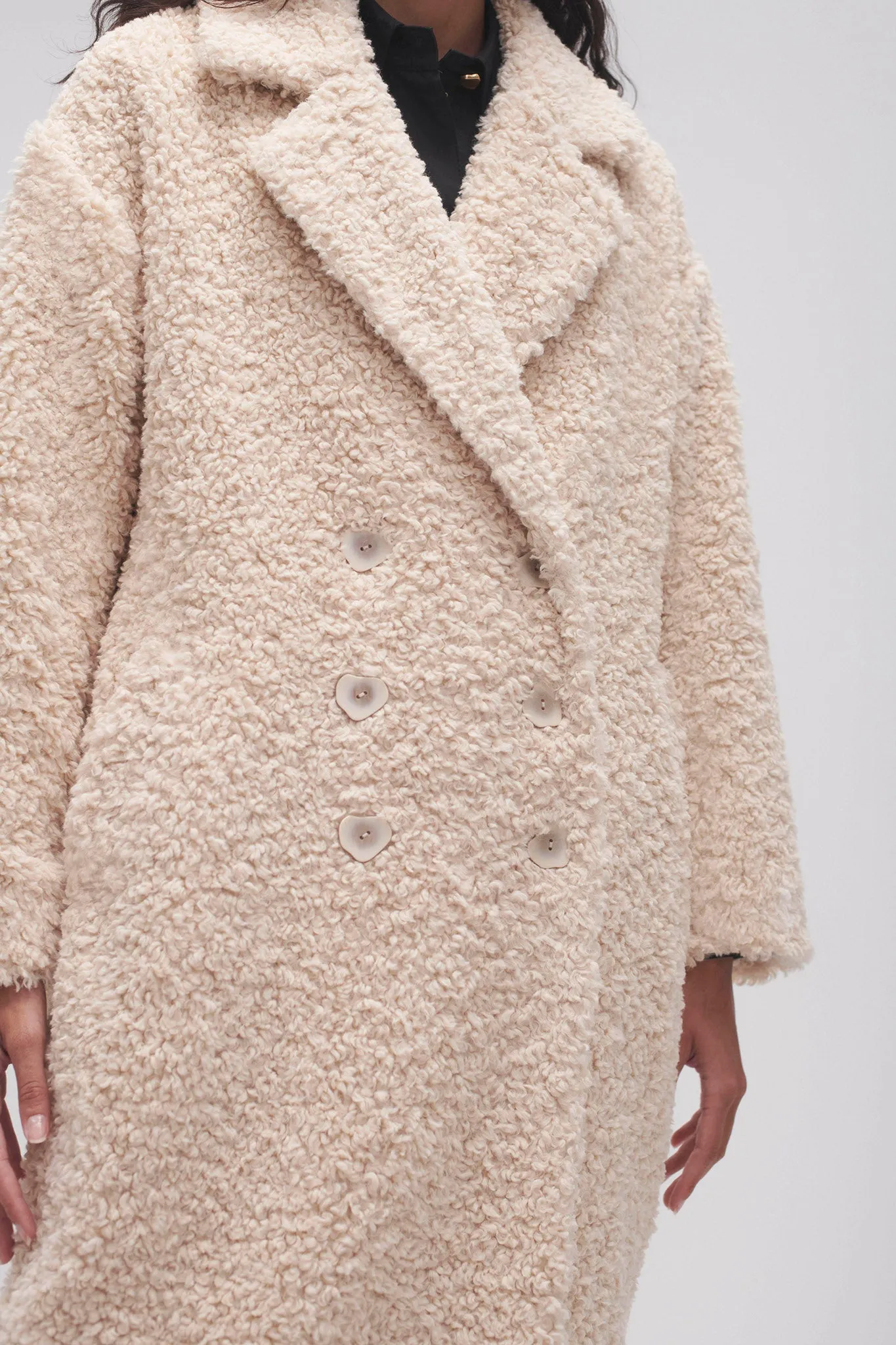 Clover Longline Teddy Coat