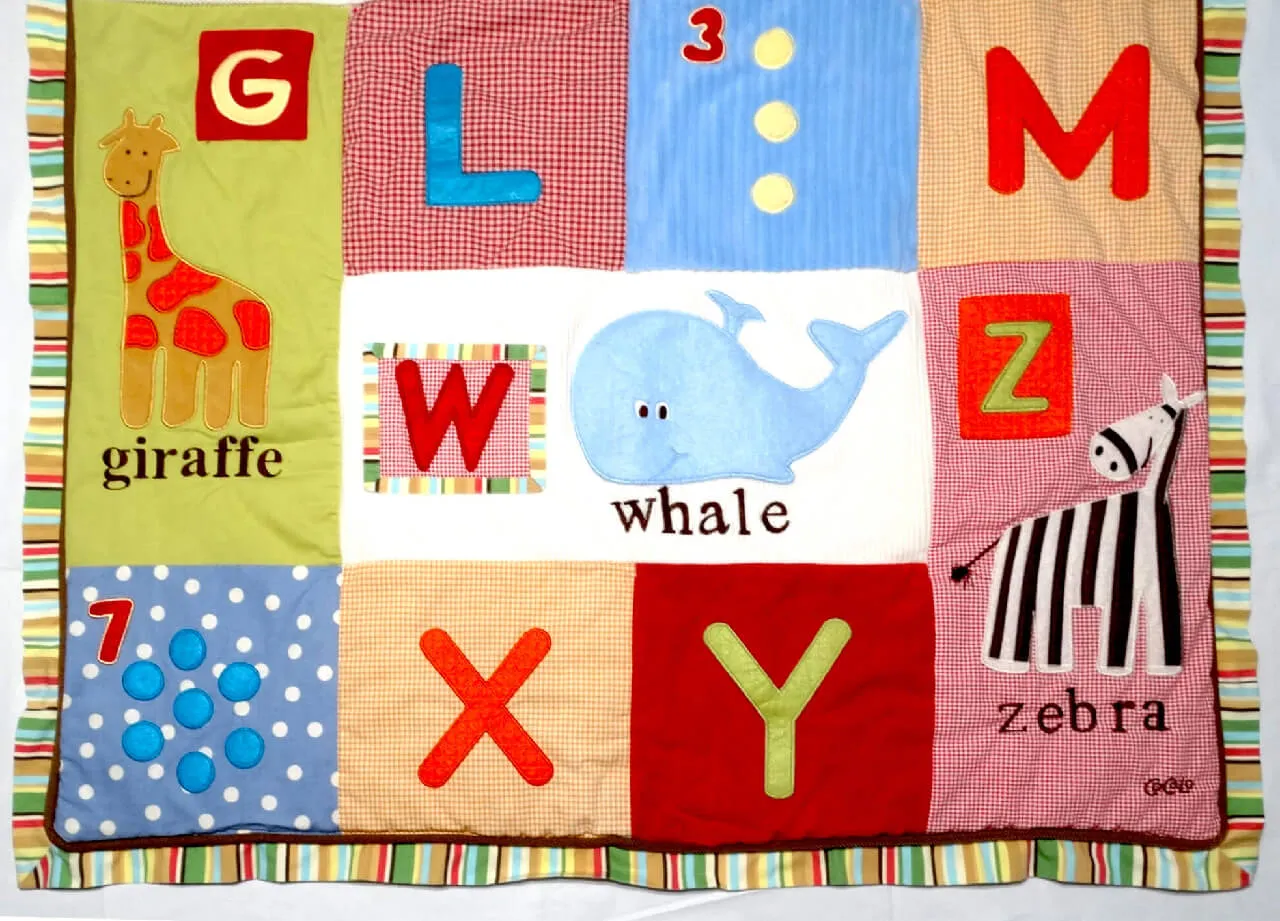 CoCaLo Alphabet Soup Baby Crib Blanket