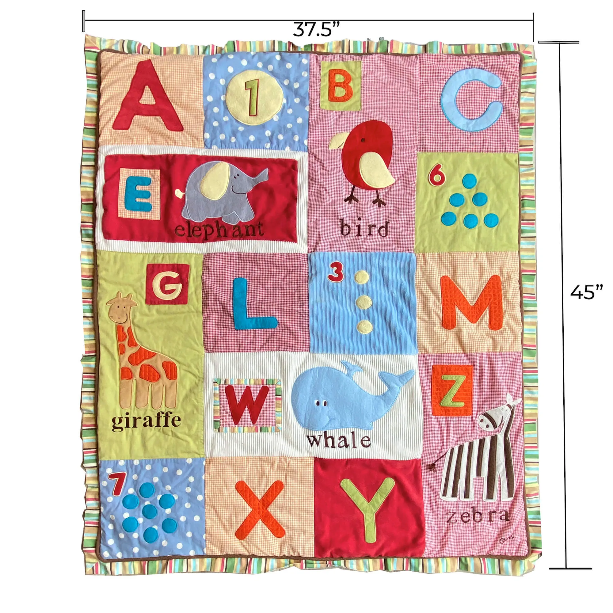 CoCaLo Alphabet Soup Baby Crib Blanket