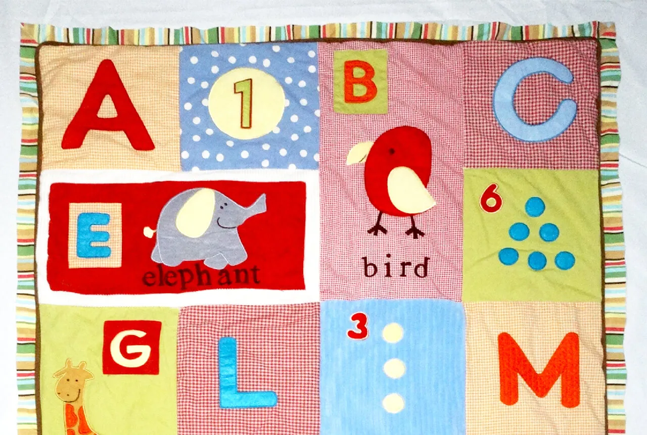 CoCaLo Alphabet Soup Baby Crib Blanket