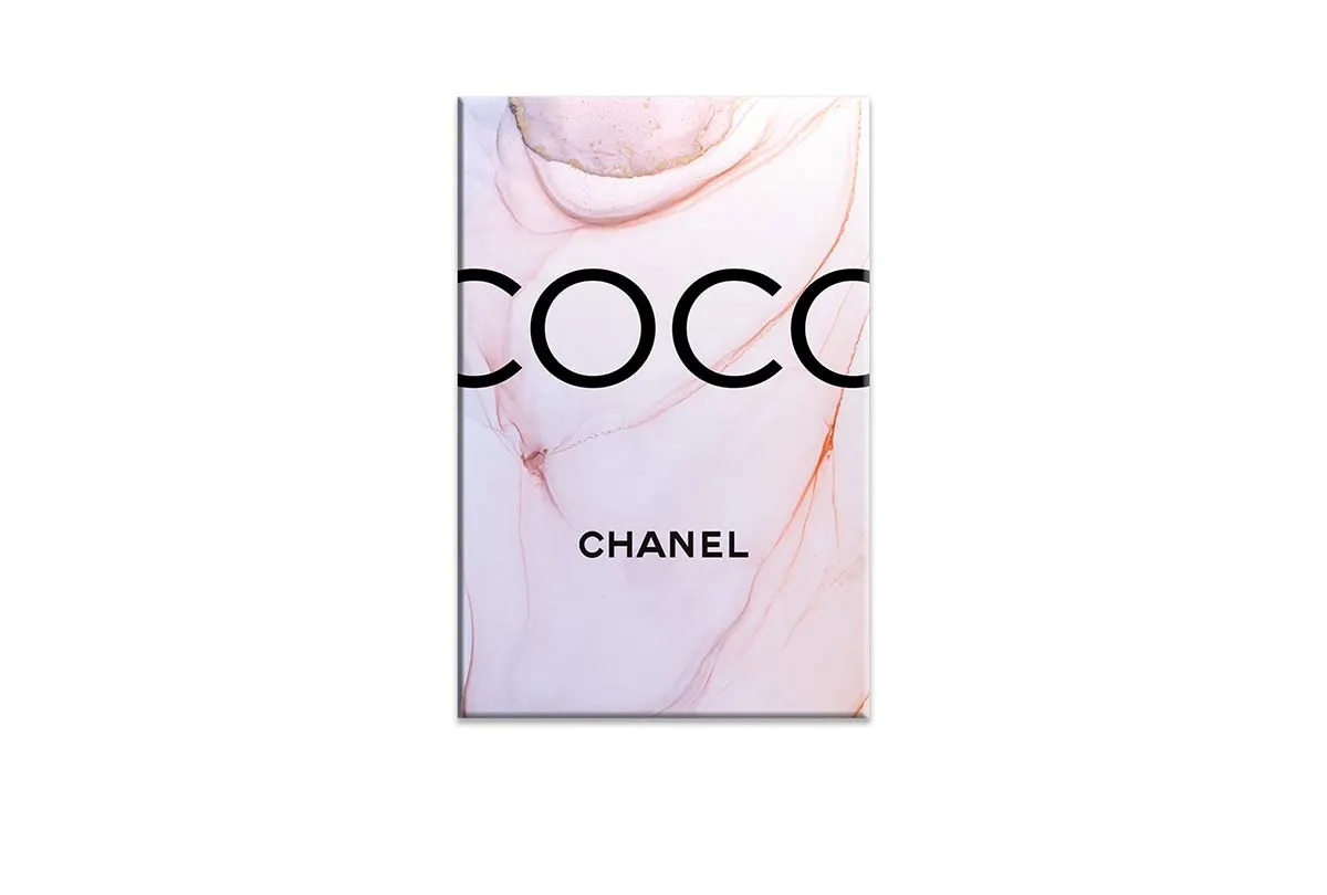 Coco Chanel Pink | Fashion Canvas Wall Art Print