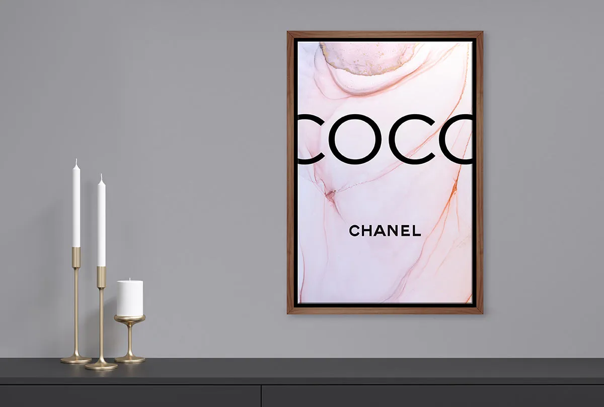 Coco Chanel Pink | Fashion Canvas Wall Art Print